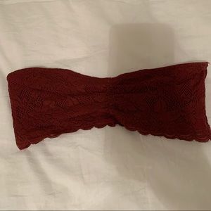 Maroon Bandeau Bralette